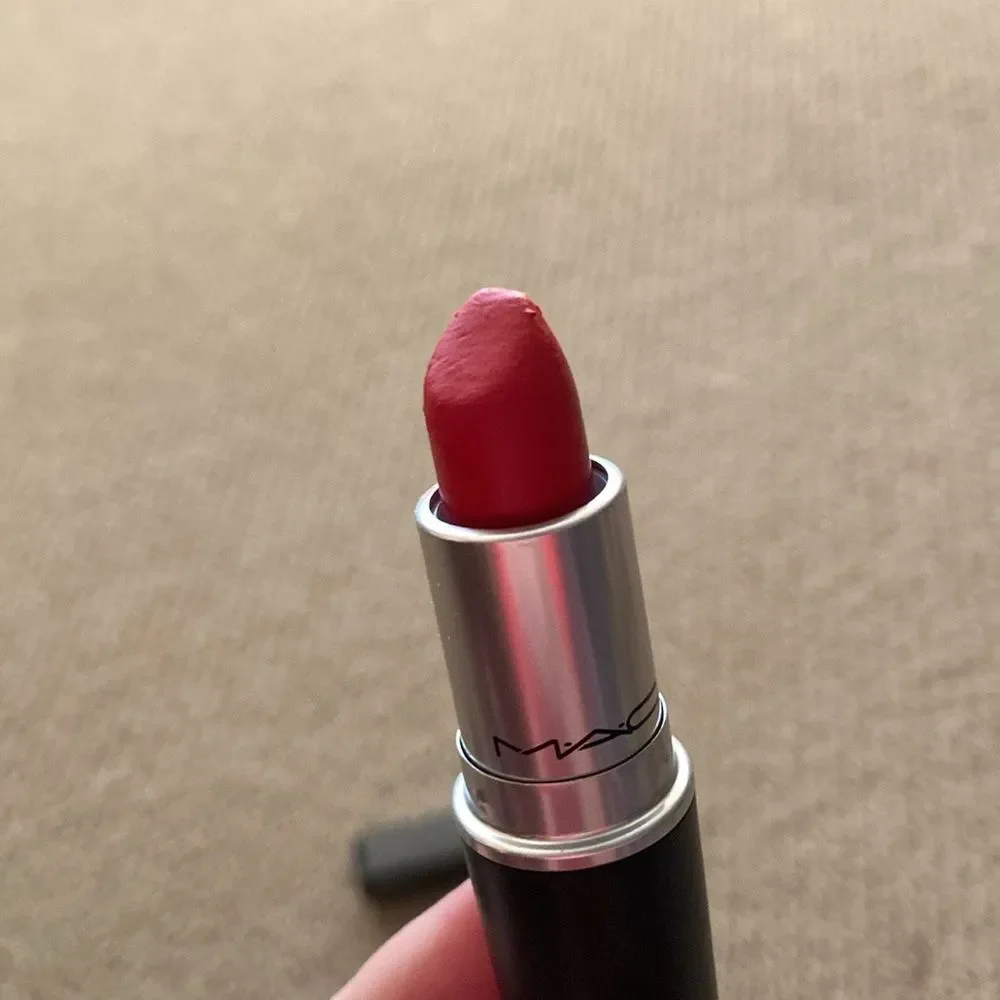 Mac Retro Matte Lipstick 702 Dangerous Red Full Size Swatched Like New with Box